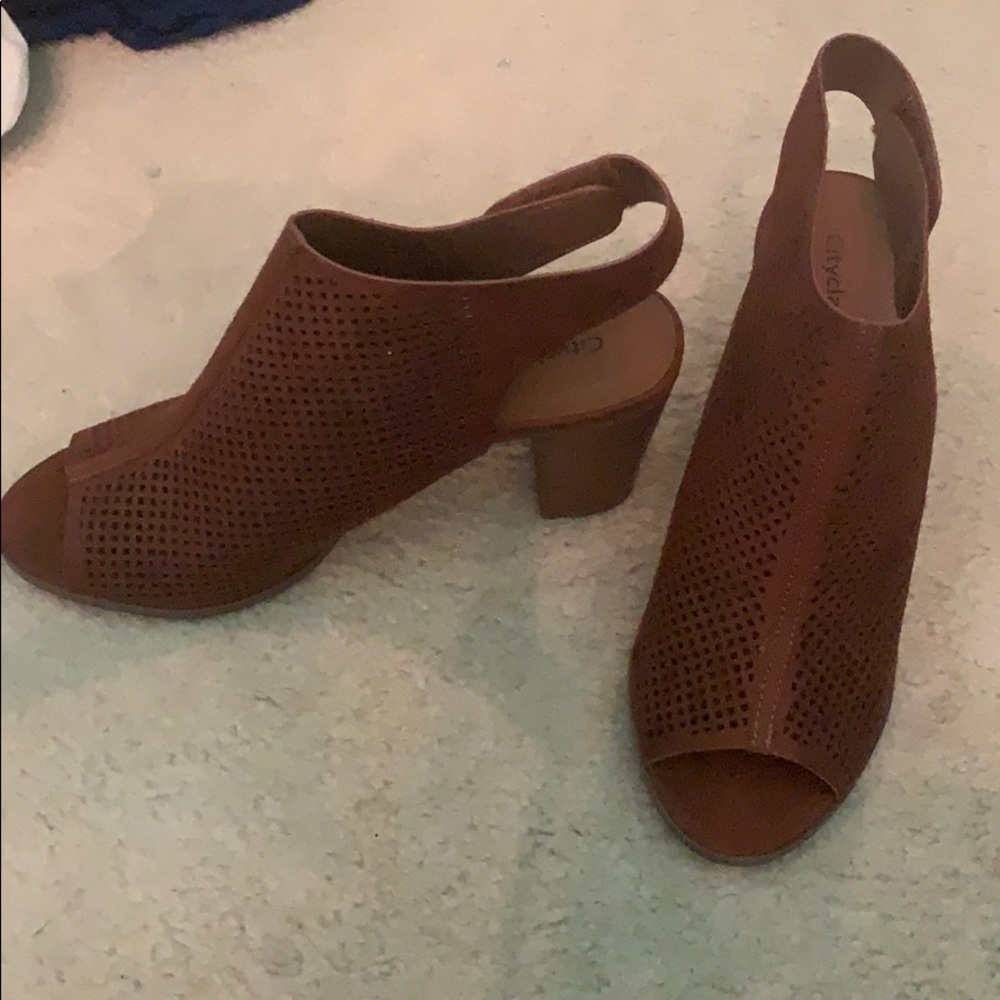 open toed booties